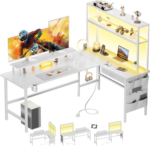 Shaped gaming desk - shaped,