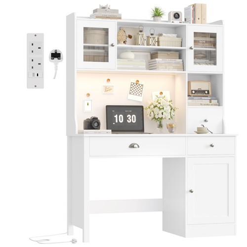 Computer desk with drawers - with,