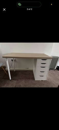 White computer desk - computer, with