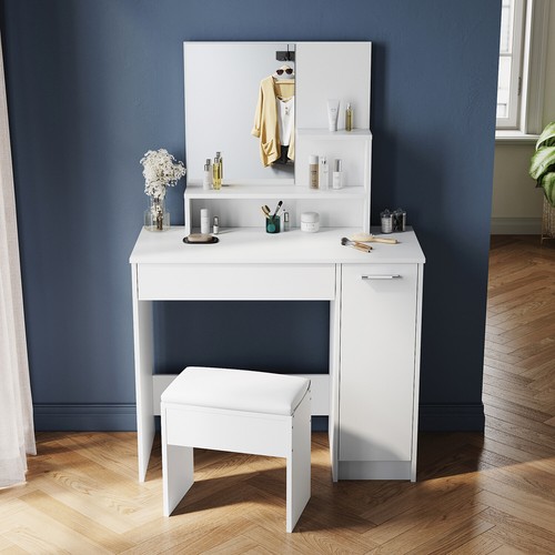 White dressing table set - table, with