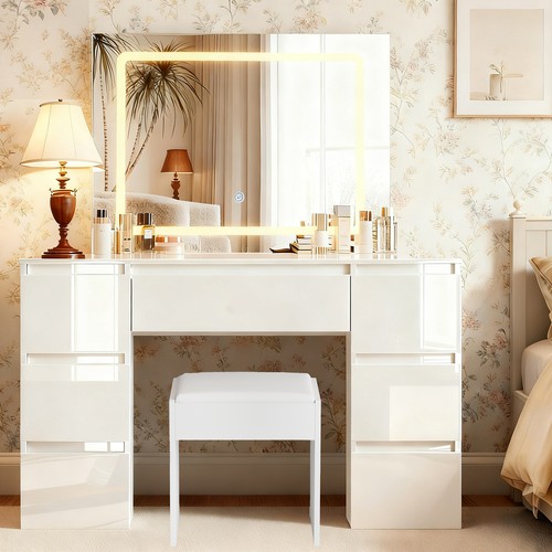White dressing table high - table,