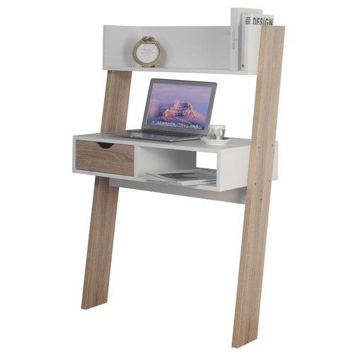 Oak white ladder desk 1 - oak,