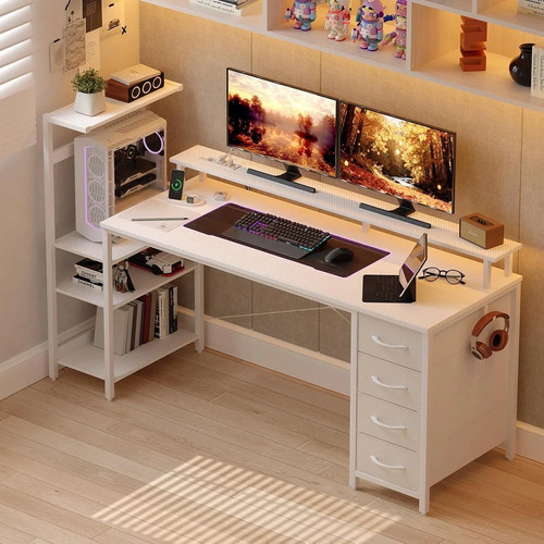 Gaming desk with drawers - with,