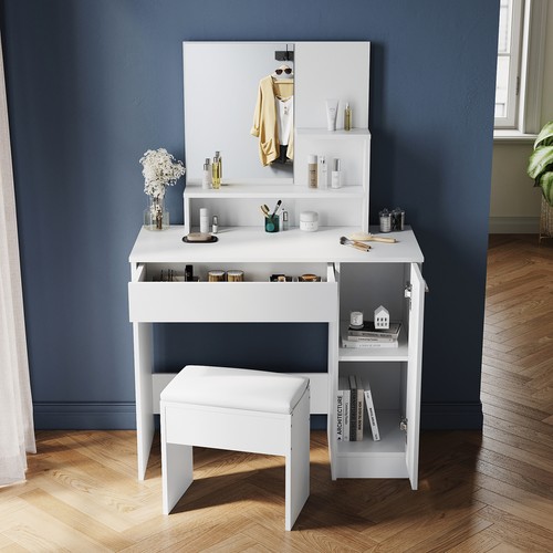 Dressing table with mirror - table, mirror,