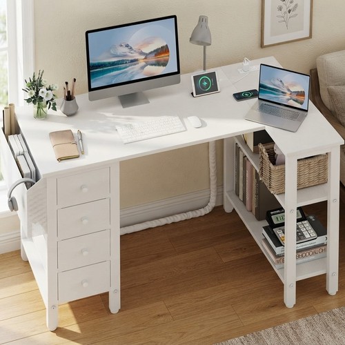 Elegant white shaped - white, l-shaped