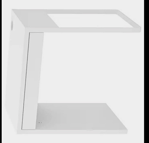 White computer desk with - computer,