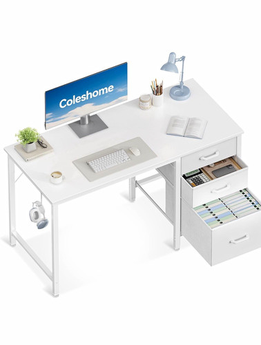 Coleshome white computer - white, desk