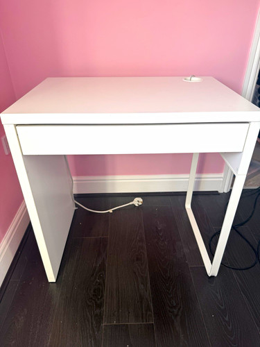 White computer desk - white,