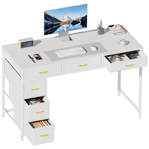 120 computer desk with - computer,