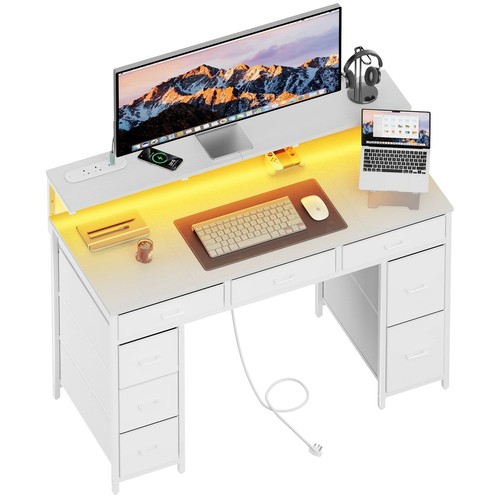 120 computer desk with - computer,