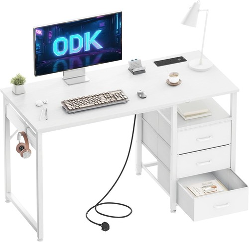Computer desk with drawers - computer,