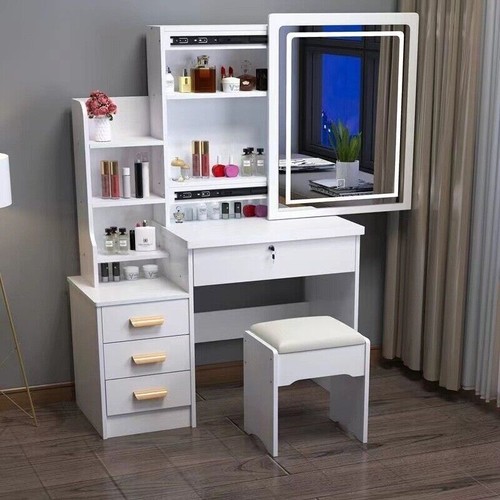 White dressing table with - white,