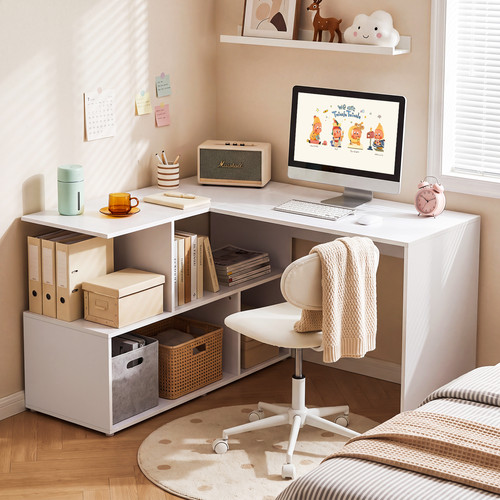 White writing desk with - writing,