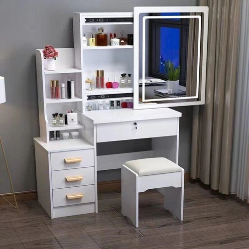 White dressing table with - white,