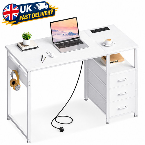 Computer desk with - desk, drawers