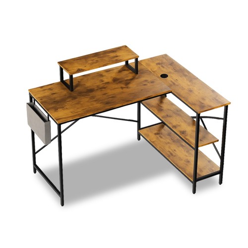 Wooden computer desk table - computer,