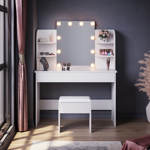 White dressing table - white, with