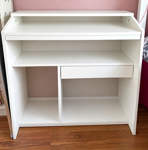 White computer desk matte - white,