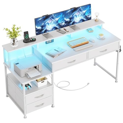 135cm computer desk - with, power