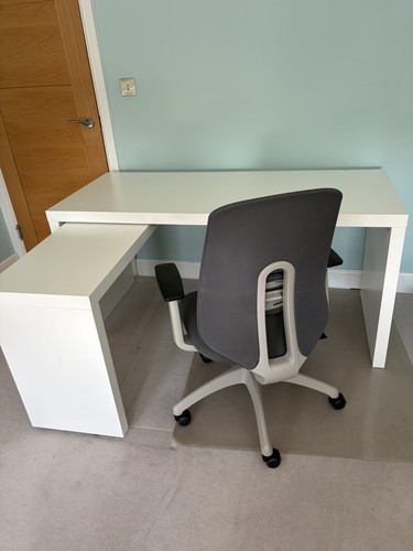 Ikea malm office desk - office, white