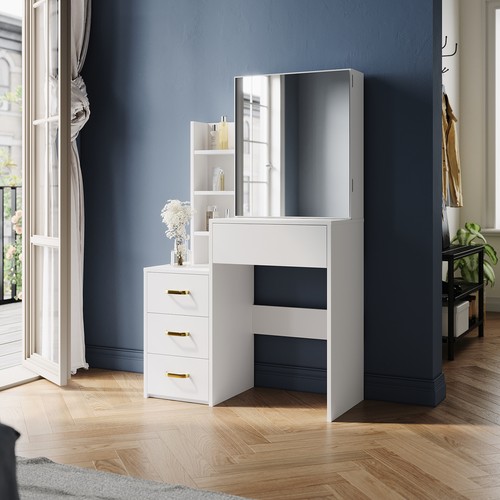 White dressing table - white, with