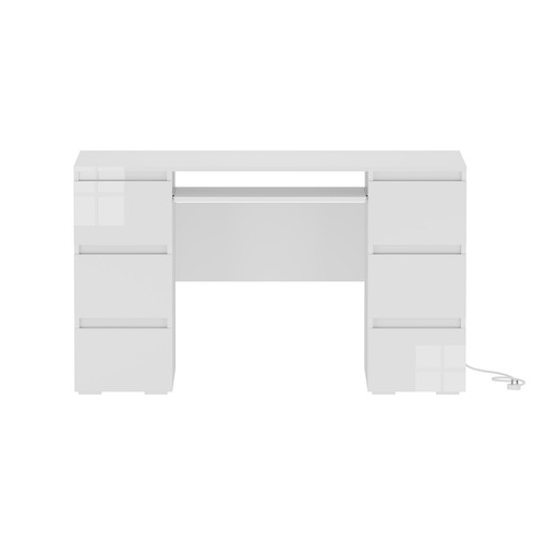 White dressing table high - white,