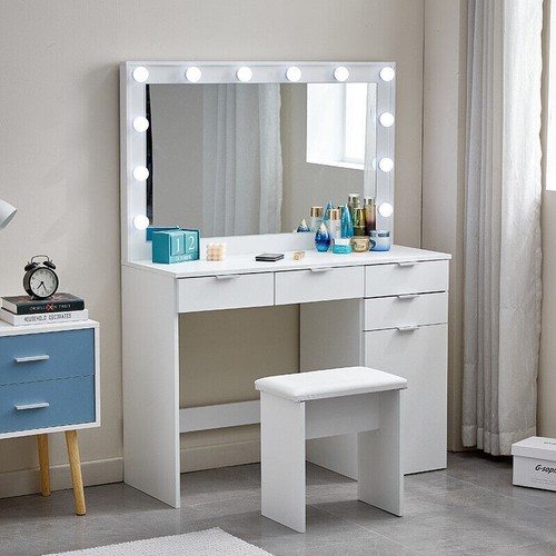 White dressing table - dressing, led