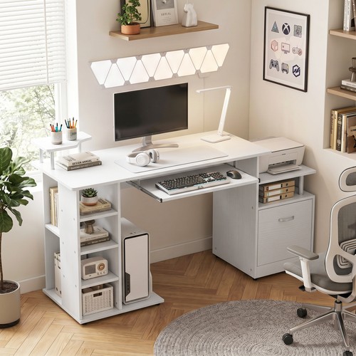 Computer desk with drawer - computer,