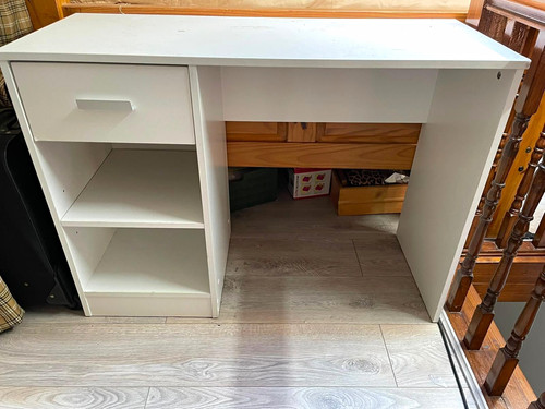 Computer desk white wood - computer,
