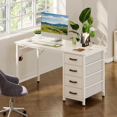 White computer desk - white, 4