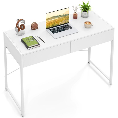 Computer desk with drawers - with, 2